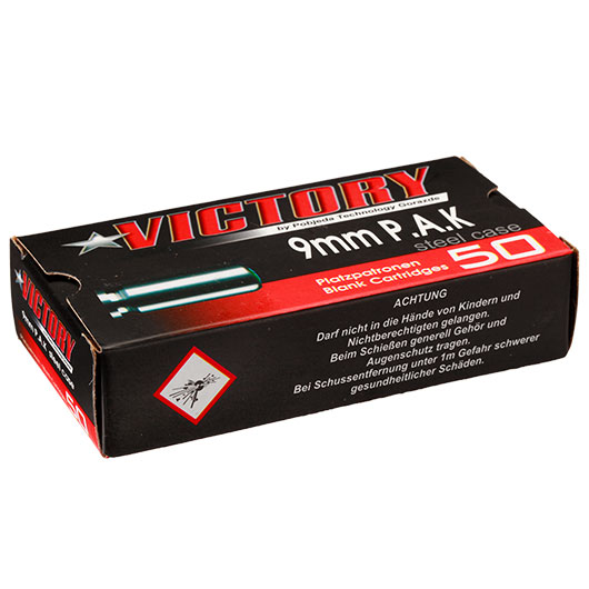 Victory Knallpatronen Kal. 9mm P.A.K. mit Stahlhlse 50 Stck Bild 5
