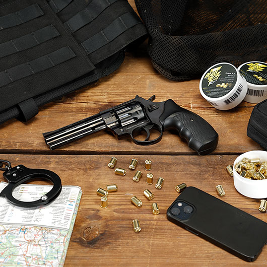 Ekol Viper 4,5 Zoll Schreckschuss Revolver br�niert Kal. 9 mm R.K. Bild 1