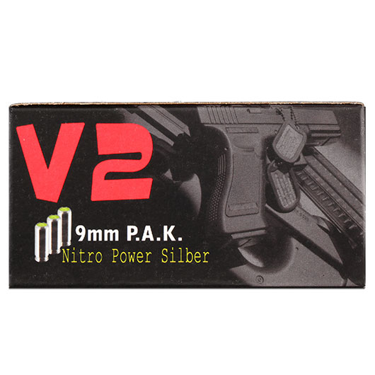 Pobjeda Knallpatronen V2 Nitro Power Silber 9mm P.A.K. 50 Stck Bild 4