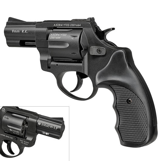 Zoraki R1 2,5 Zoll Schreckschuss-Revolver Kal. 9mm R.K. brniert Bild 8