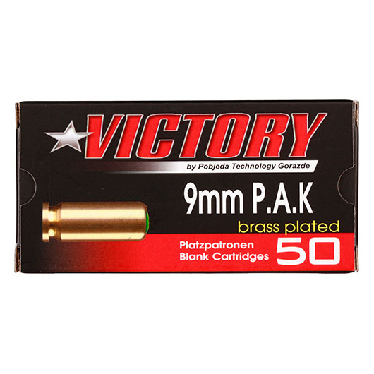 Victory Knallpatronen Kal. 9mm P.A.K. mit vermessingter Stahlhlse 50 Stck Bild 4