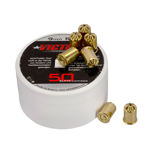 Victory Platzpatronen Kal. 9 mm R. K. 50 Stck fr Revolver Bild 4