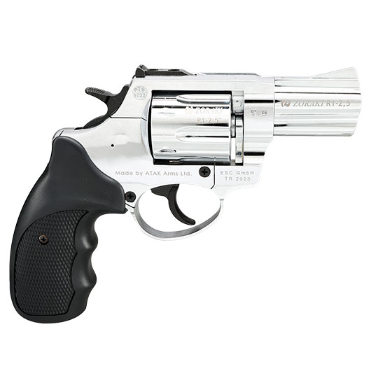 Zoraki R1 2,5 Zoll Schreckschuss-Revolver Kal. 9mm R.K. chrom Bild 3