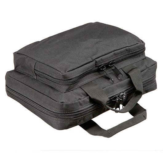 Coptex Doppel-Pistolentasche fr zwei Waffen mit Auentasche schwarz