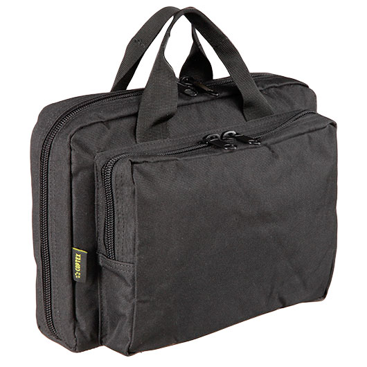 Coptex Doppel-Pistolentasche fr zwei Waffen mit Auentasche schwarz Bild 4