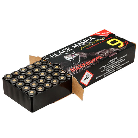 Black Mamba MAXXPower Platzpatronen Kal. 9mm P.A.K. 50 Stck Bild 3