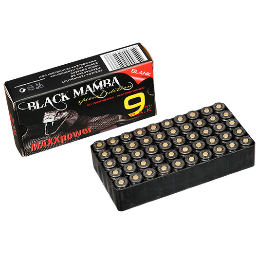 Black Mamba MAXXPower Platzpatronen Kal. 9mm P.A.K. 50 Stck Bild 7
