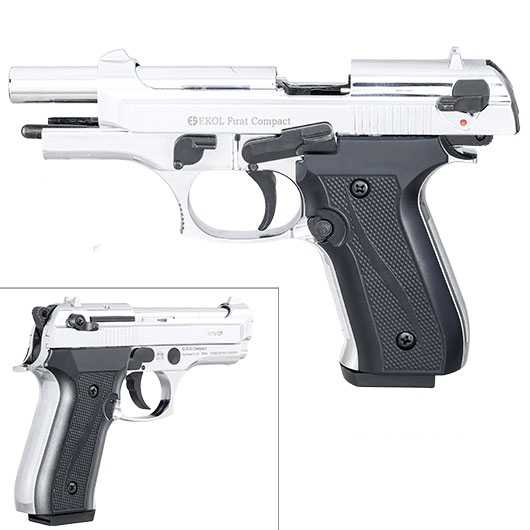 Ekol Firat Compact Schreckschuss Pistole Kal. 9 mm P.A.K. verchromt Bild 8