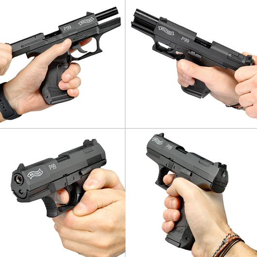 Walther P99 Schreckschuss Pistole 9mm P.A.K. schwarz inkl. Walther Platzpatronen Bild 11