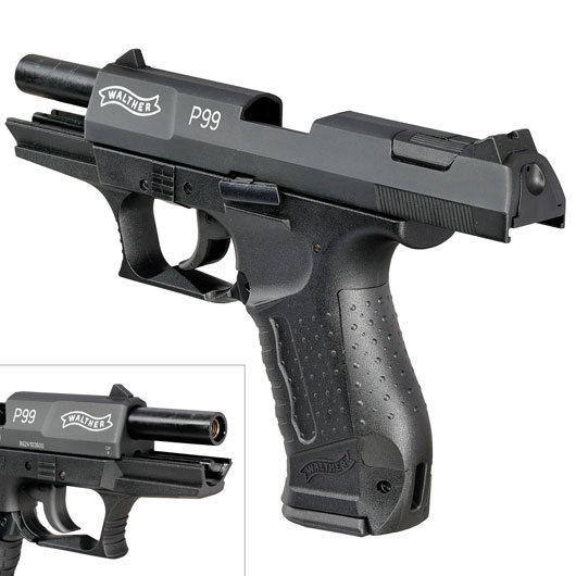 Walther P99 Schreckschuss Pistole 9mm P.A.K. schwarz inkl. Walther Platzpatronen Bild 8