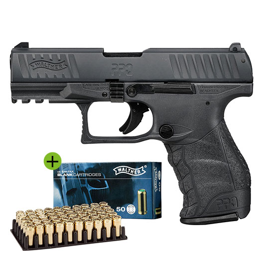 Walther PPQ M2 Schreckschuss Pistole 9mm P.A.K. schwarz inkl. Walther Platzpatronen