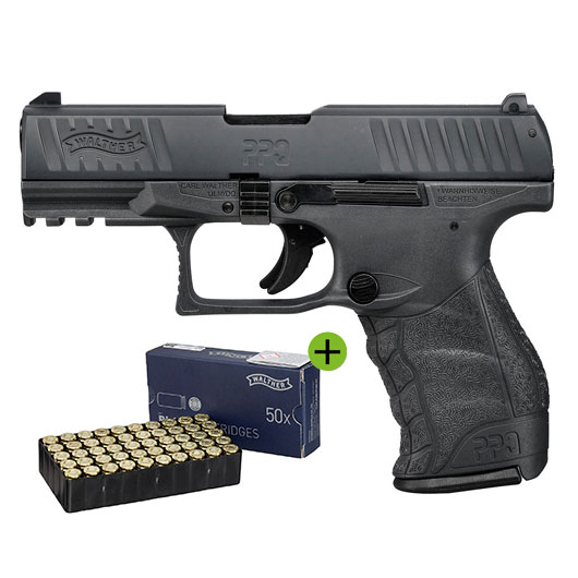 Walther PPQ M2 Schreckschuss Pistole 9mm P.A.K. schwarz inkl. Walther Platzpatronen