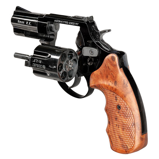 Zoraki R1 2,5 Zoll Schreckschuss-Revolver Kal. 9mm R.K. shiny black Bild 7