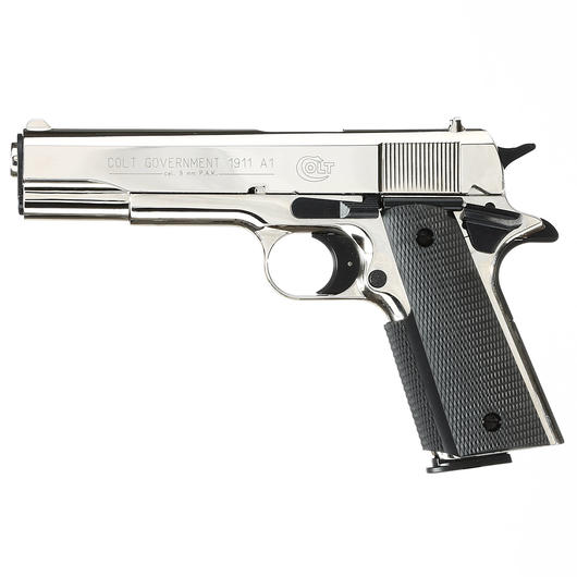 Colt Government 1911 A1 Schreckschuss Pistole 9mm P.A.K. polished chrome