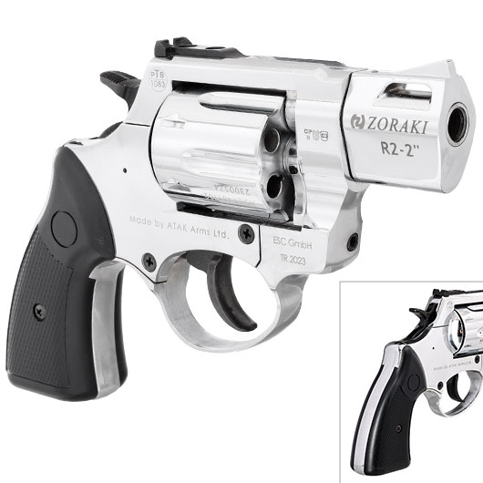 Zoraki R2 2 Zoll Schreckschuss Revolver Kal. 9mm R.K. chrom Bild 9