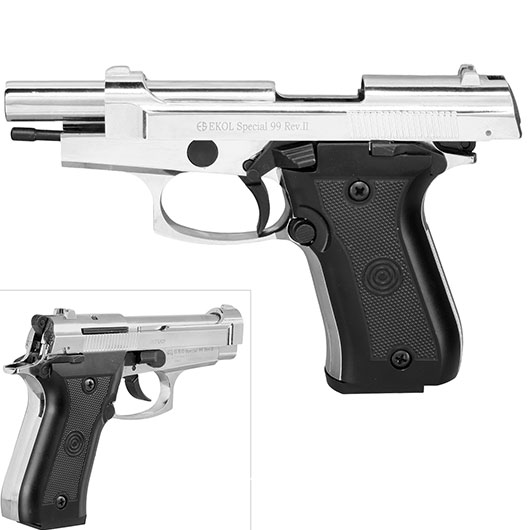 Ekol Special 99 Rev. II Schreckschuss Pistole Kal. 9 mm P.A.K. verchromt Bild 9