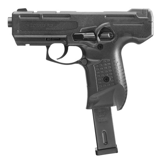 Zoraki 925 Schreckschuss-Maschinenpistole 9mm P.A.K. schwarz inkl. 2 Magazinen u. Polymerkoffer
