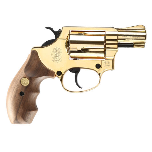 Smith & Wesson Chiefs Special Schreckschussrevolver 9mm R.K. Gold Finish 24 Karat Bild 2