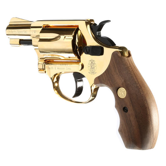 Smith & Wesson Chiefs Special Schreckschussrevolver 9mm R.K. Gold Finish 24 Karat Bild 5