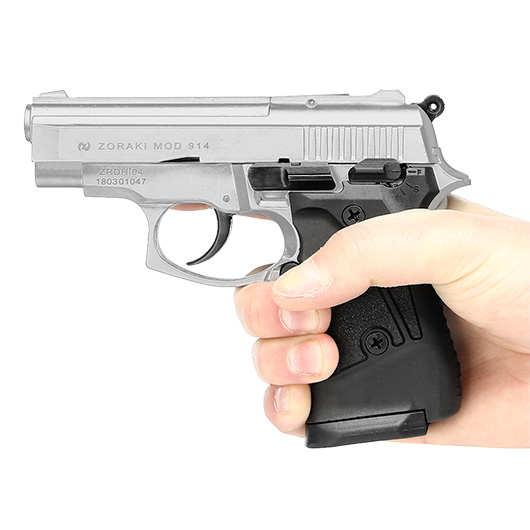 Zoraki 914 Schreckschuss Pistole 9mm P.A.K. matt chrom Bild 4
