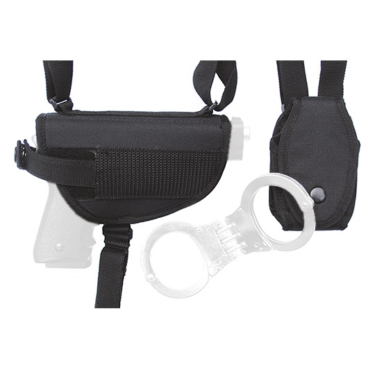 Coptex Schulterholster mit Handschellentasche schwarz