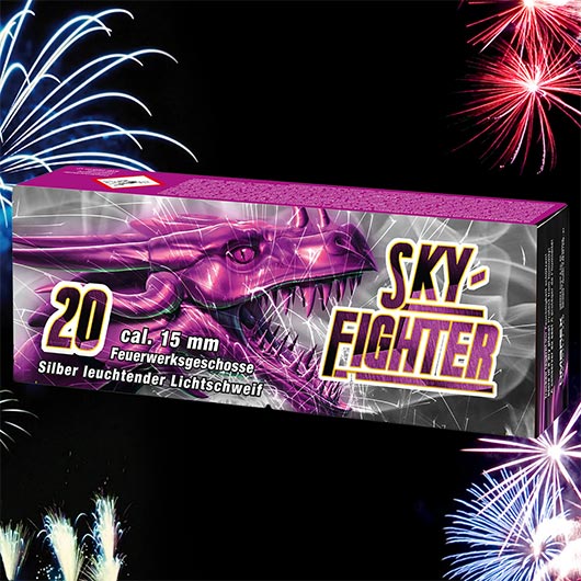 Sky Fighter Signaleffekte mit silber leuchtendem Lichtschweif 20 Stck fr Schreckschusswaffen