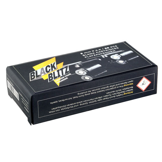 Pobjeda Black Blitz Knallpatronen 9mm P.A.K. schwarze Messinghlse 50 Schuss Bild 5