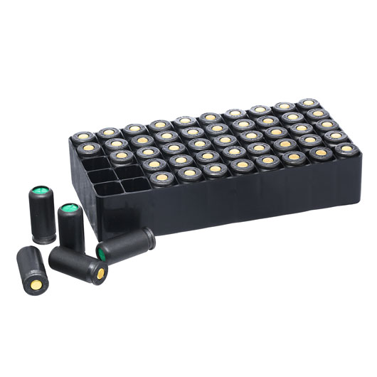Pobjeda Black Blitz Knallpatronen 9mm P.A.K. schwarze Messinghlse 50 Schuss Bild 6
