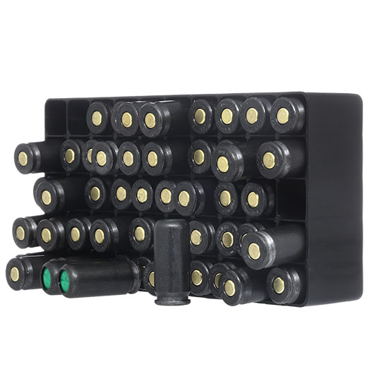 Pobjeda Black Blitz Knallpatronen 9mm P.A.K. schwarze Messinghlse 50 Schuss Bild 11