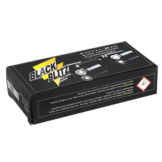Pobjeda Black Blitz Knallpatronen 9mm P.A.K. schwarze Messinghlse 50 Schuss Bild 7
