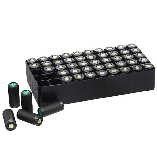 Pobjeda Black Blitz Knallpatronen 9mm P.A.K. schwarze Messinghlse 50 Schuss Bild 8