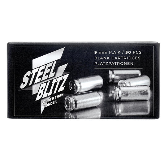 Pobjeda Steel Blitz Knallpatronen 9mm P.A.K. 50 Stck Bild 6