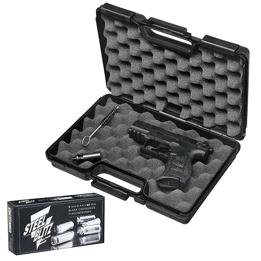 Walther P22Q Schreckschuss Pistole Kal. 9mm P.A.K. brniert + 50 Schuss Pobjeda Steel Blitz Bild 4