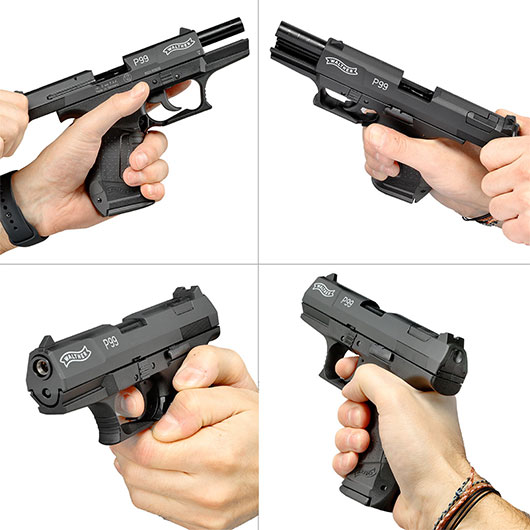 Walther P99 Schreckschuss Pistole Kal. 9mm P.A.K. brniert + 50 Schuss Skullfire Platzpatronen Bild 11