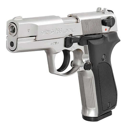 Walther P88 Schreckschuss Pistole bicolor Kal. 9mm P.A.K. + 50 Schuss Pobjeda Steel Blitz Bild 2