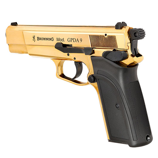 Browning GPDA9 Schreckschuss Pistole 9mm P.A.K. gold finish + 50 Schuss Pobjeda Steel Blitz Bild 7