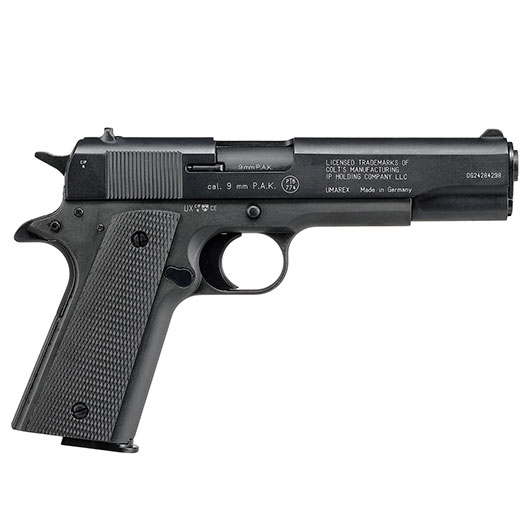 Colt Government 1911 A1 Schreckschusspistole Kal. 9mm P.A.K. brniert + 50 Schuss Pobjeda Steel Blitz Bild 3