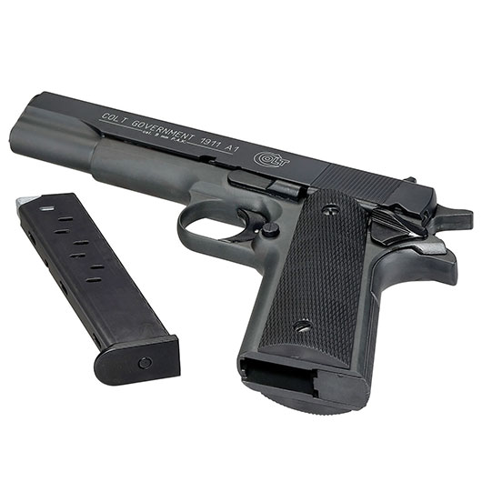 Colt Government 1911 A1 Schreckschusspistole Kal. 9mm P.A.K. brniert + 50 Schuss Pobjeda Steel Blitz Bild 6
