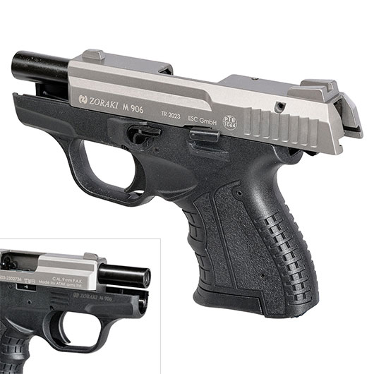 Zoraki 906 Schreckschusspistole 9mm P.A.K. titan inkl. 50 Schuss Pobjeda Steel Blitz Platzpatronen Bild 8