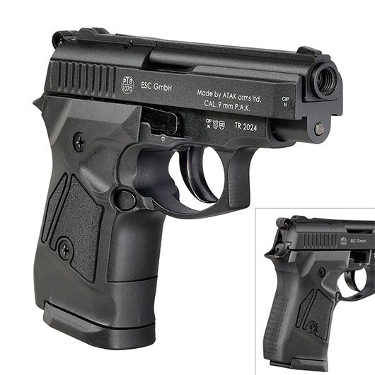 Zoraki 914 brniert Schreckschuss Pistole Kal. 9 mm P.A.K. + 50 Schuss Pobjeda Steel Blitz Bild 9