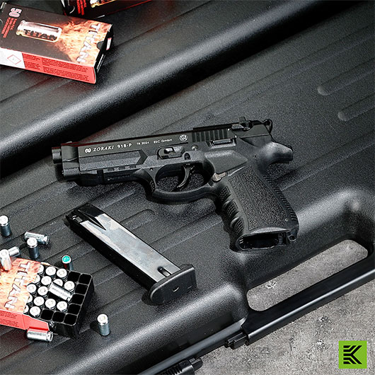 Zoraki 918 Schreckschuss-Pistole Kal. 9mm P.A. brniert inkl. 50 Schuss Pobjeda Steel Blitz Bild 1