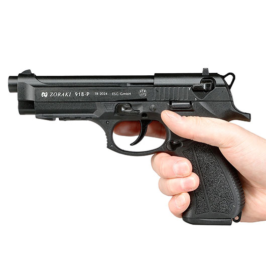 Zoraki 918 Schreckschuss-Pistole Kal. 9mm P.A. brniert inkl. 50 Schuss Pobjeda Steel Blitz Bild 5