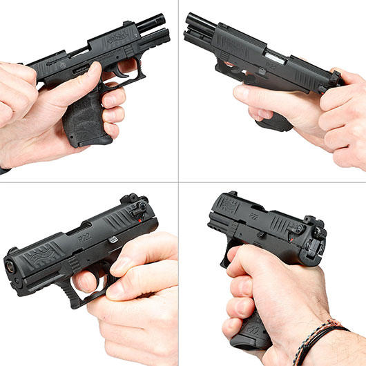 Walther P22Q Schreckschuss Pistole Kal. 9mm P.A.K. brniert + 50 Schuss Black Blitz Bild 11