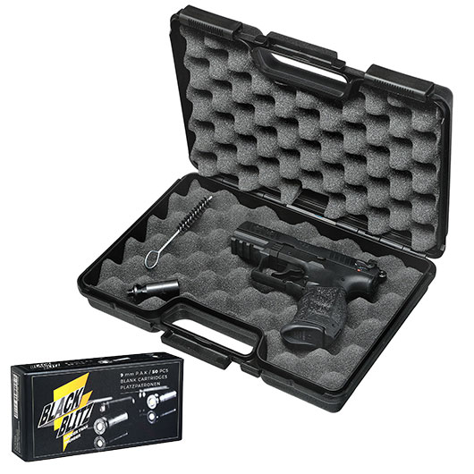 Walther P22Q Schreckschuss Pistole Kal. 9mm P.A.K. brniert + 50 Schuss Black Blitz Bild 4
