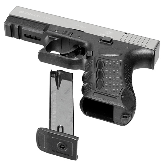 Zoraki 917 Schreckschusspistole Kal. 9mm P.A.K. titan + 50 Schuss Black Blitz Platzpatronen Bild 6