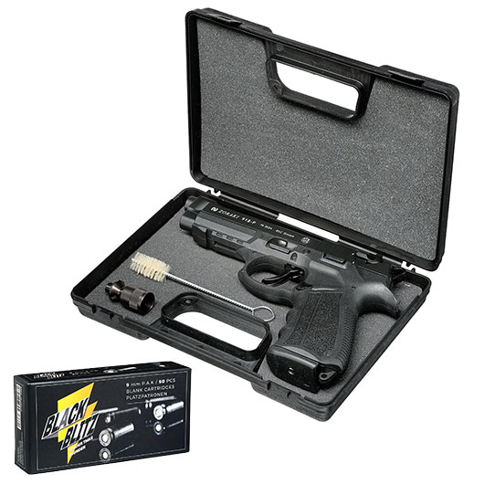 Zoraki 918 Schreckschusspistole Kal. 9mm P.A.K. brniert + 50 Schuss Black Blitz Platzpatronen Bild 4
