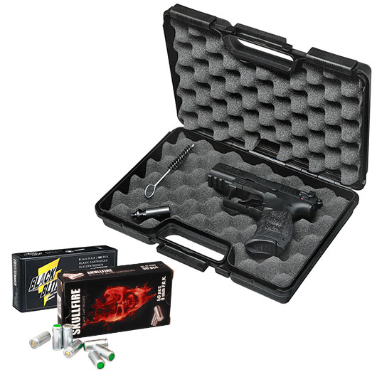 Walther P22Q Schreckschuss Pistole 9mm P.A.K. schwarz inklusive 2x 50 Platzpatronen SET Bild 4