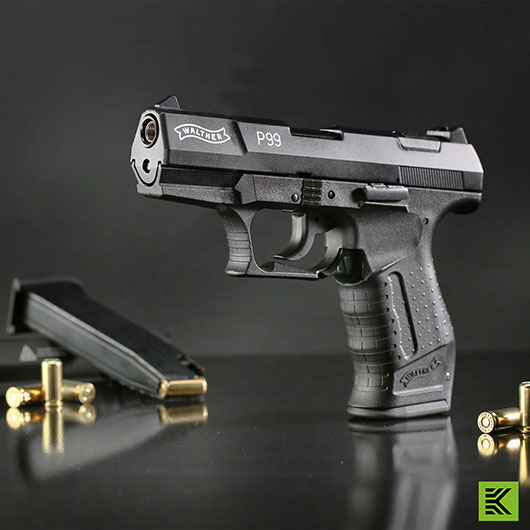 Walther P99 Schreckschuss Pistole 9mm P.A.K. schwarz inkl. 2x 50 Platzpatronen Bild 1