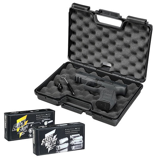 Walther PPQ M2 Schreckschuss Pistole 9mm P.A.K. schwarz inkl. 2x 50 Platzpatronen Bild 4