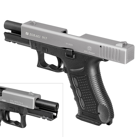 Zoraki 917 Schreckschusspistole 9mm P.A.K. titan inkl. 2x 50 Platzpatronen Bild 8